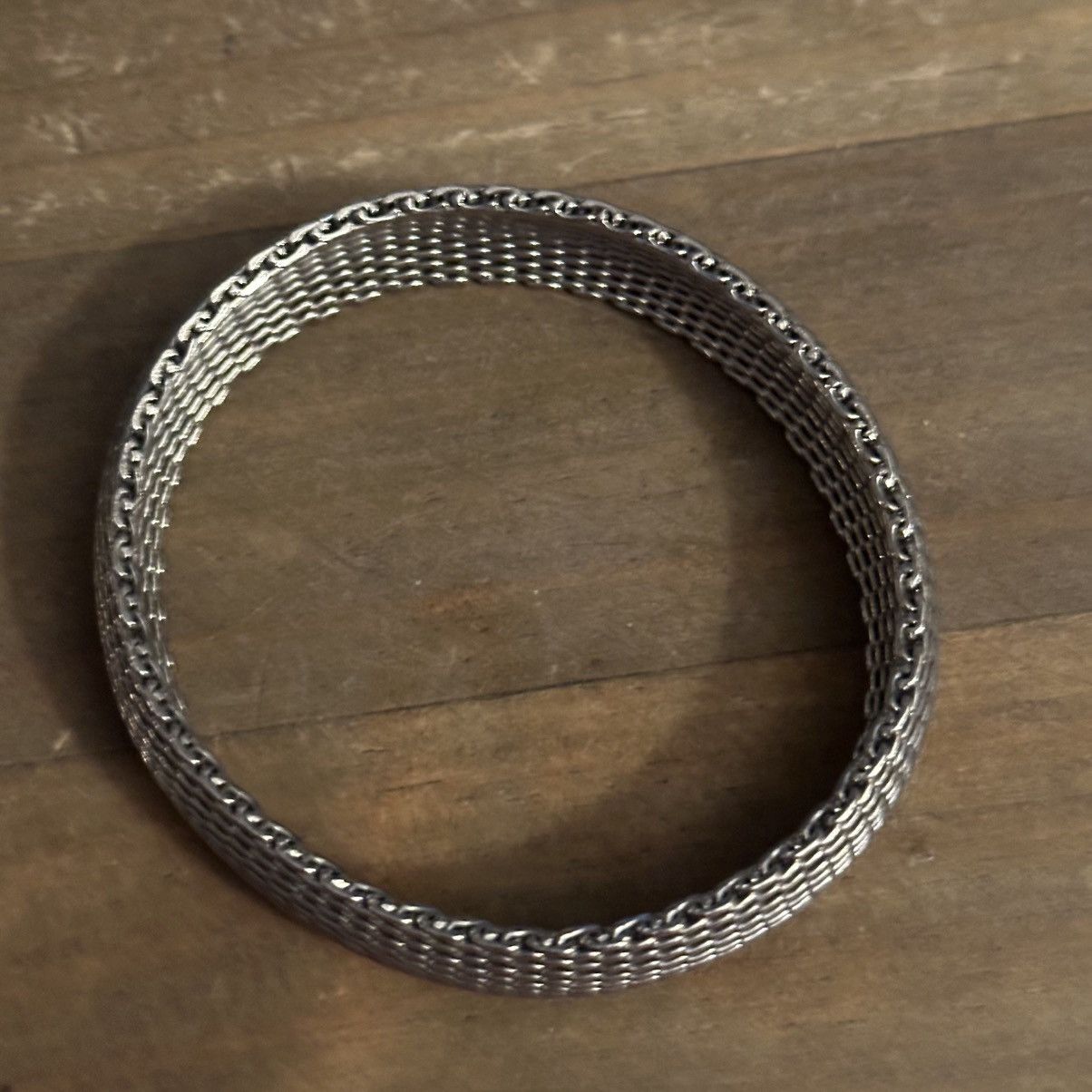 Vintage Vintage silver tone flexible mesh bangle bracelet Size ONE SIZE - 4 Thumbnail