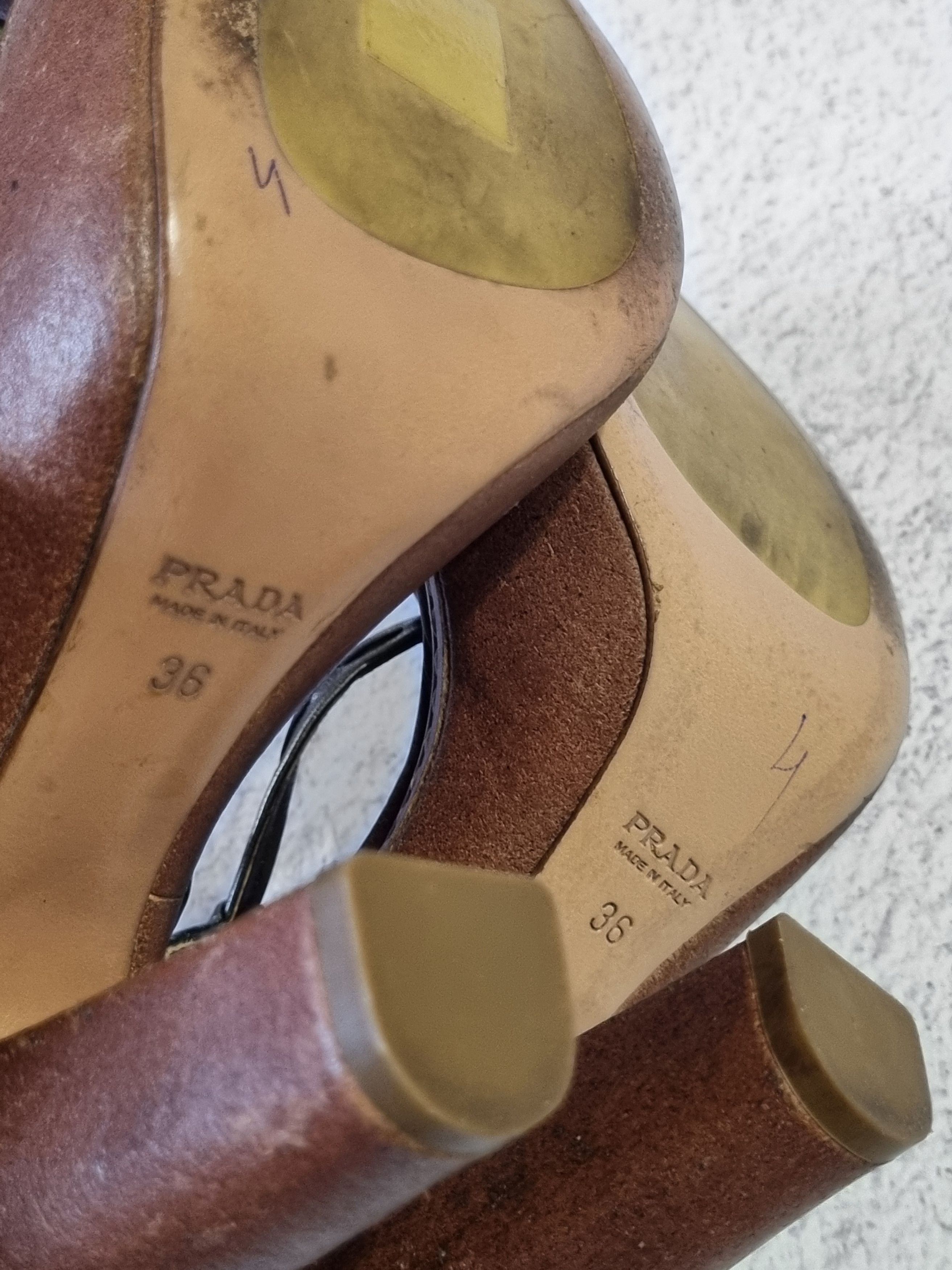 Prada Vintage Prada Leather High Heels Sandals Size US 5 / IT 35 - 11 Thumbnail