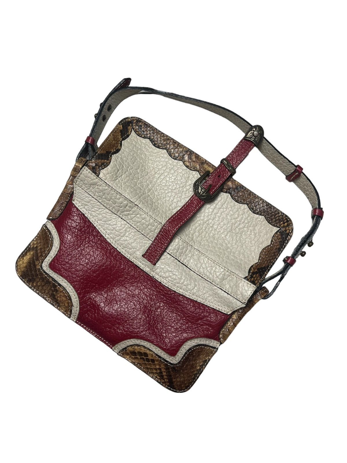 Handmade × Vintage Shoulder Bag Phyton Leather Facondini Accessori Handbag Size ONE SIZE - 7 Thumbnail
