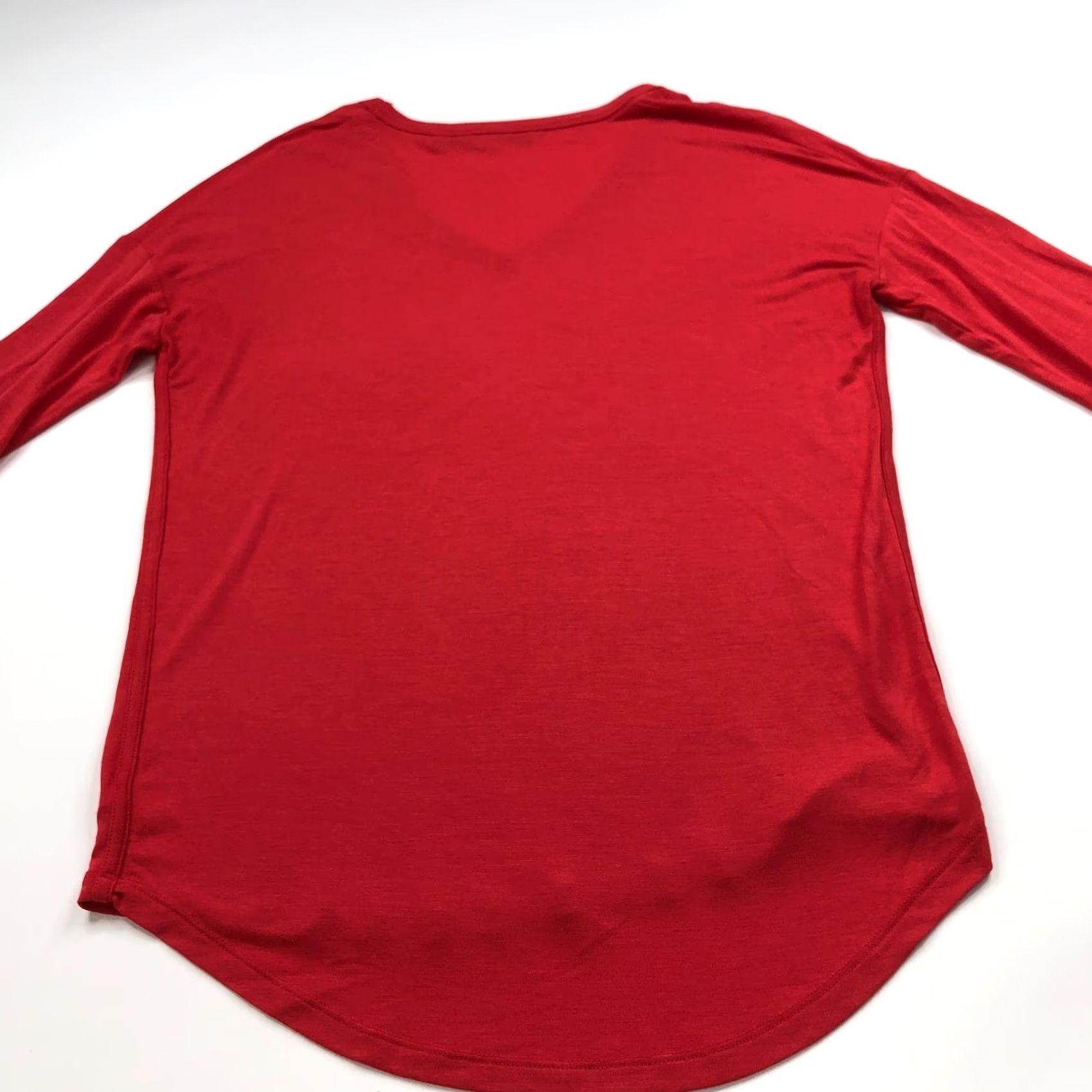 Athleta Athleta Cloudlight Relaxed Top XS Modal V-Neck Pullover Top Red 352820 Size XS / US 0-2 / IT 36-38 - 7 Thumbnail