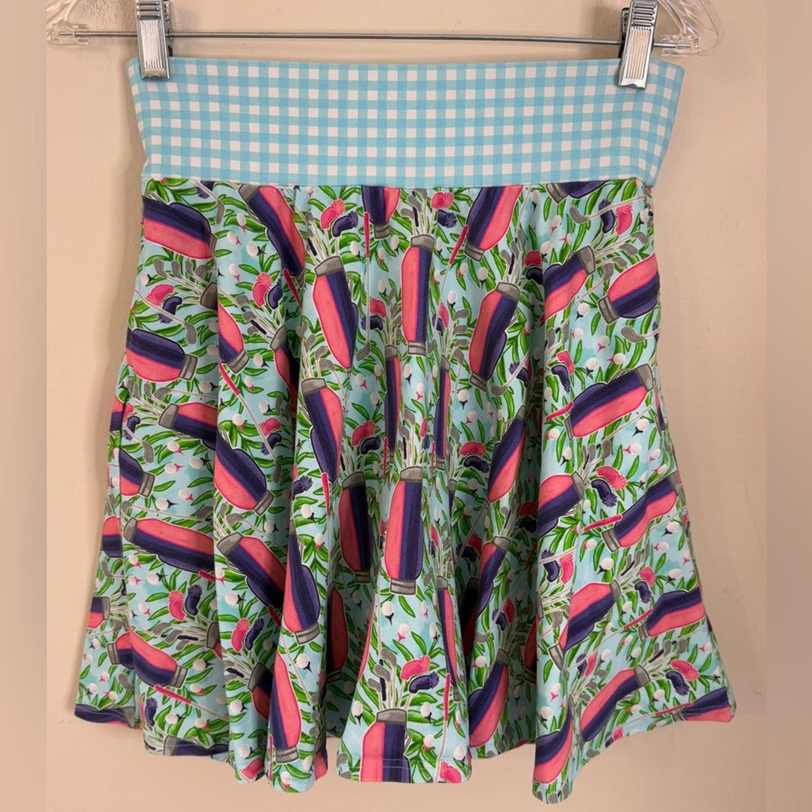 Other Sweet Petunia Clothing golf club print mini skirt SZ SM Size 28" / US 6 / IT 42 - 3 Thumbnail