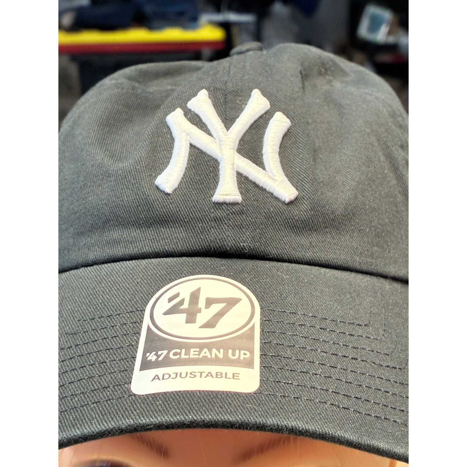 47 Brand ’47 Brand New York Yankees Hat Clean Up Adjustable Black Red Size ONE SIZE - 10 Thumbnail