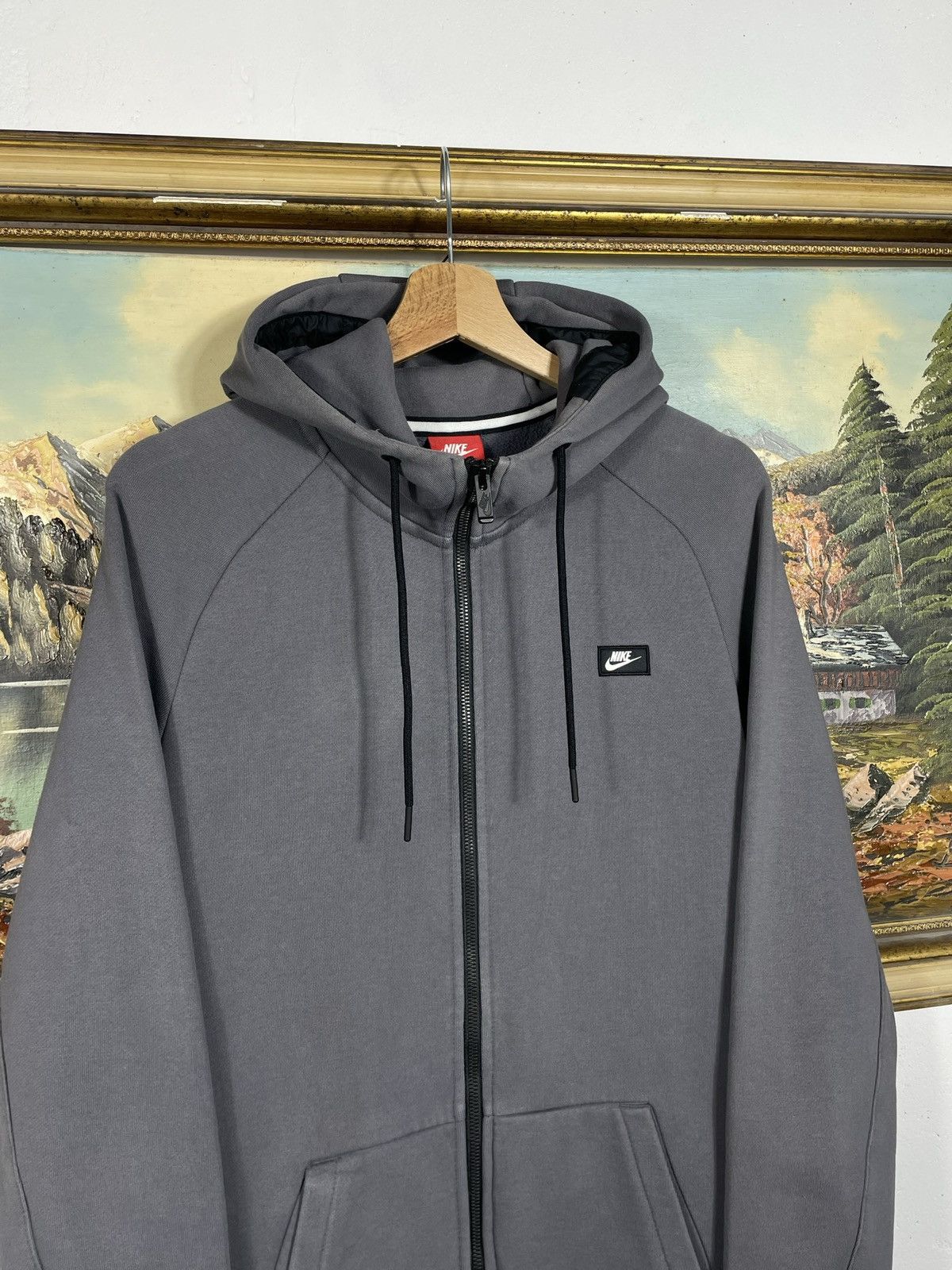 Nike × Vintage Nike gray zip hoodie sweatshirt tech fleece style uk drill Size US M / EU 48-50 / 2 - 5 Thumbnail