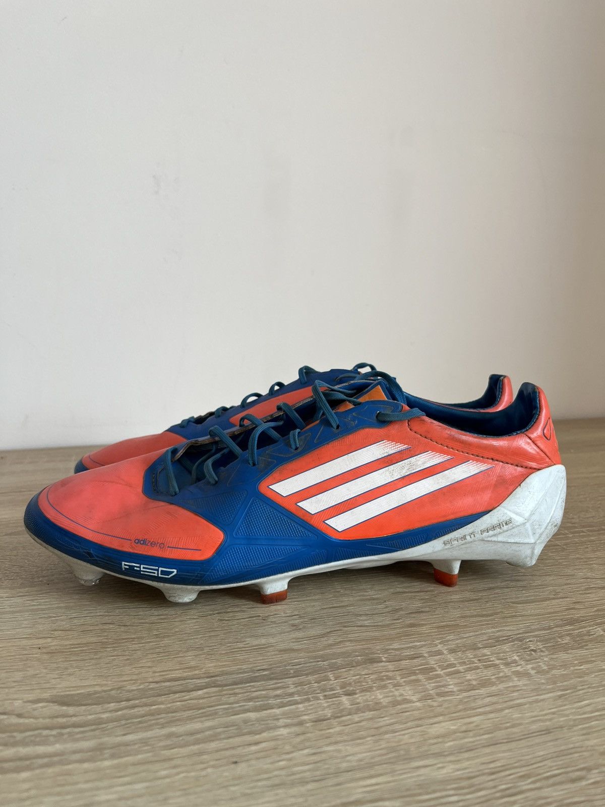 Vintage Adidas F50 adizero Leather Elit Orange boots Size US 9 / EU 42 - 2 Thumbnail