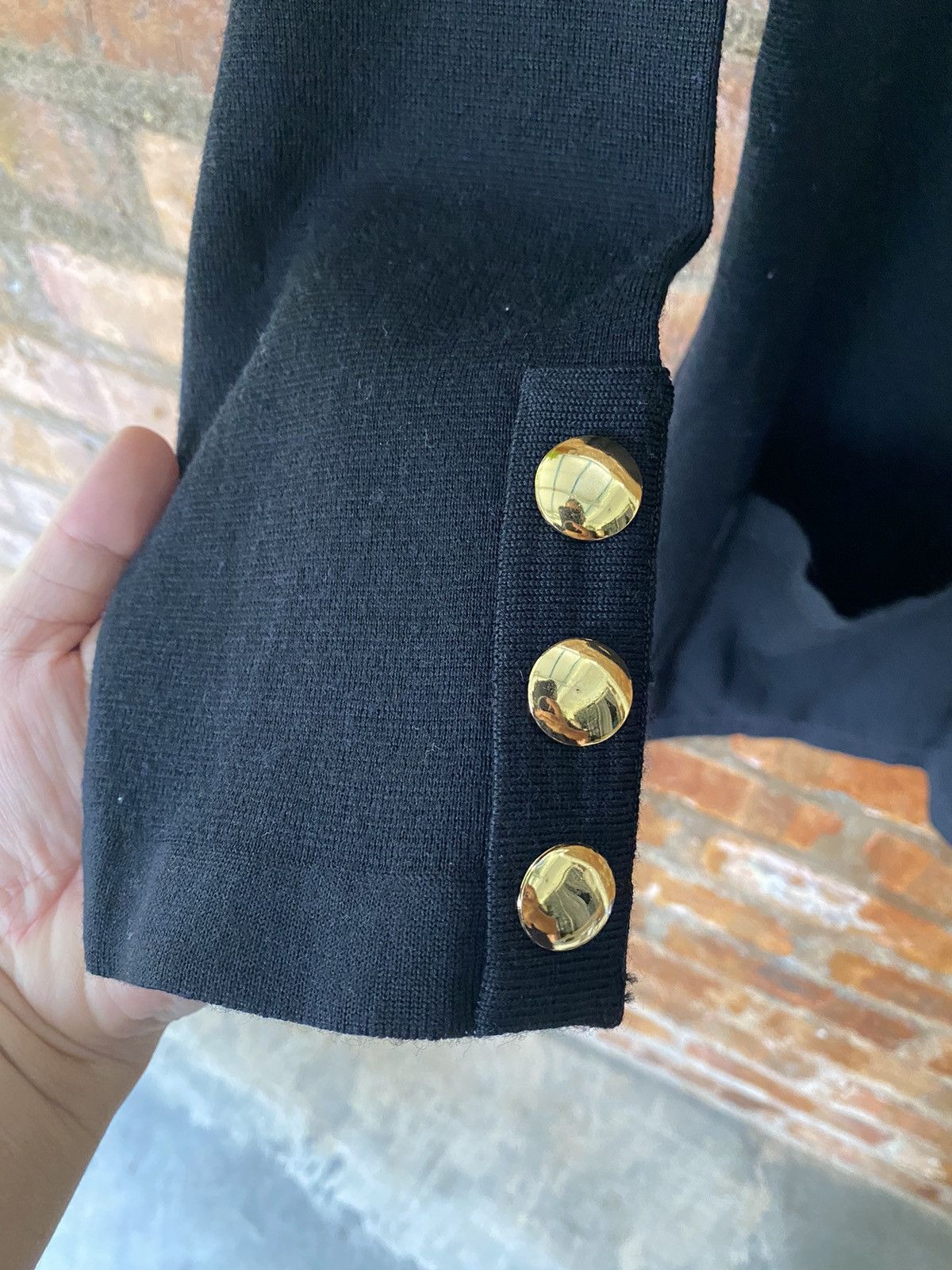 Yves Saint Laurent 1990s High neck bush pocket super black wool Size M / US 6-8 / IT 42-44 - 7 Thumbnail