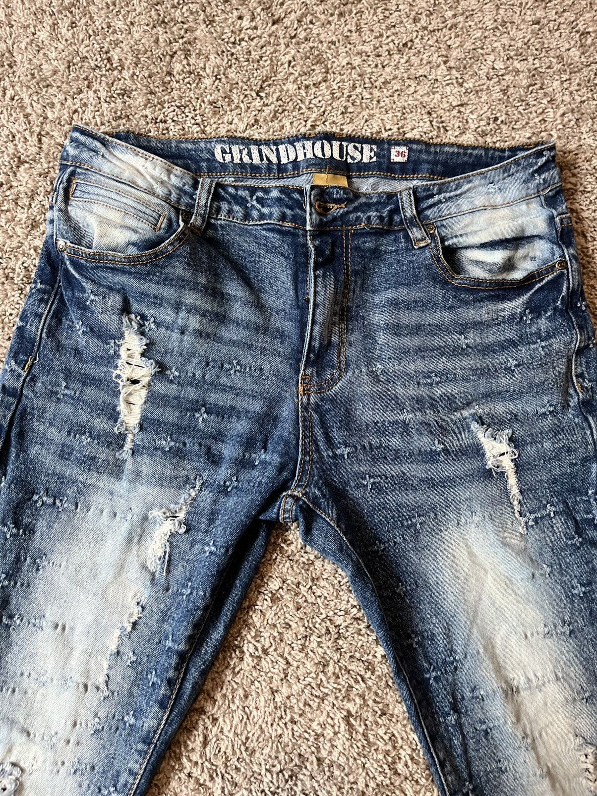 Other Vintage Washed Skinny Jean Demin Size US 36 / EU 52 - 1 Thumbnail
