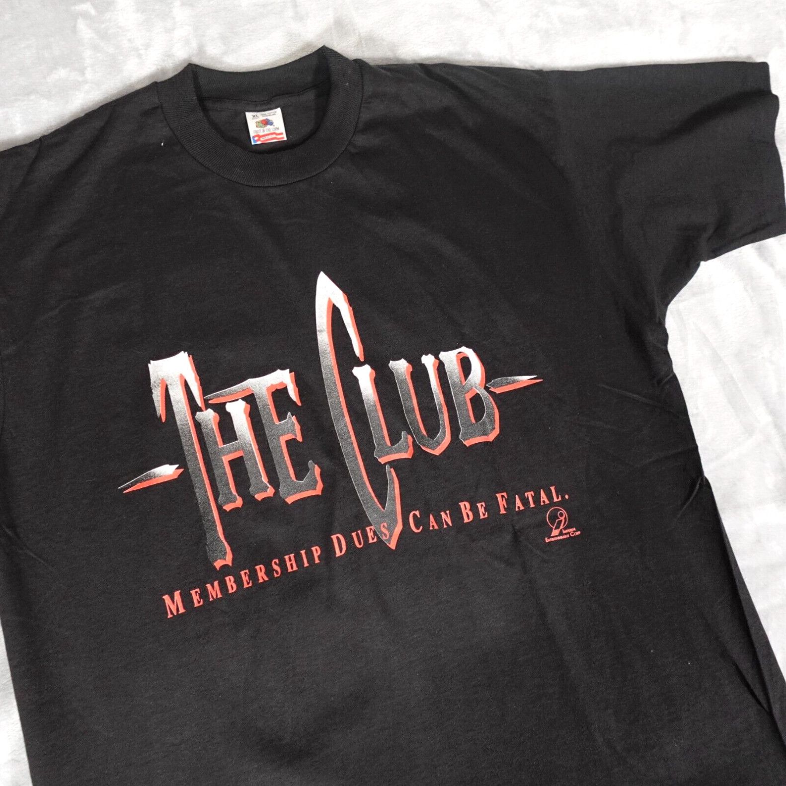 image of Vintage 1994 The Club Horror Movie Promo T Shirt Mens XL Made In Usa Black in White