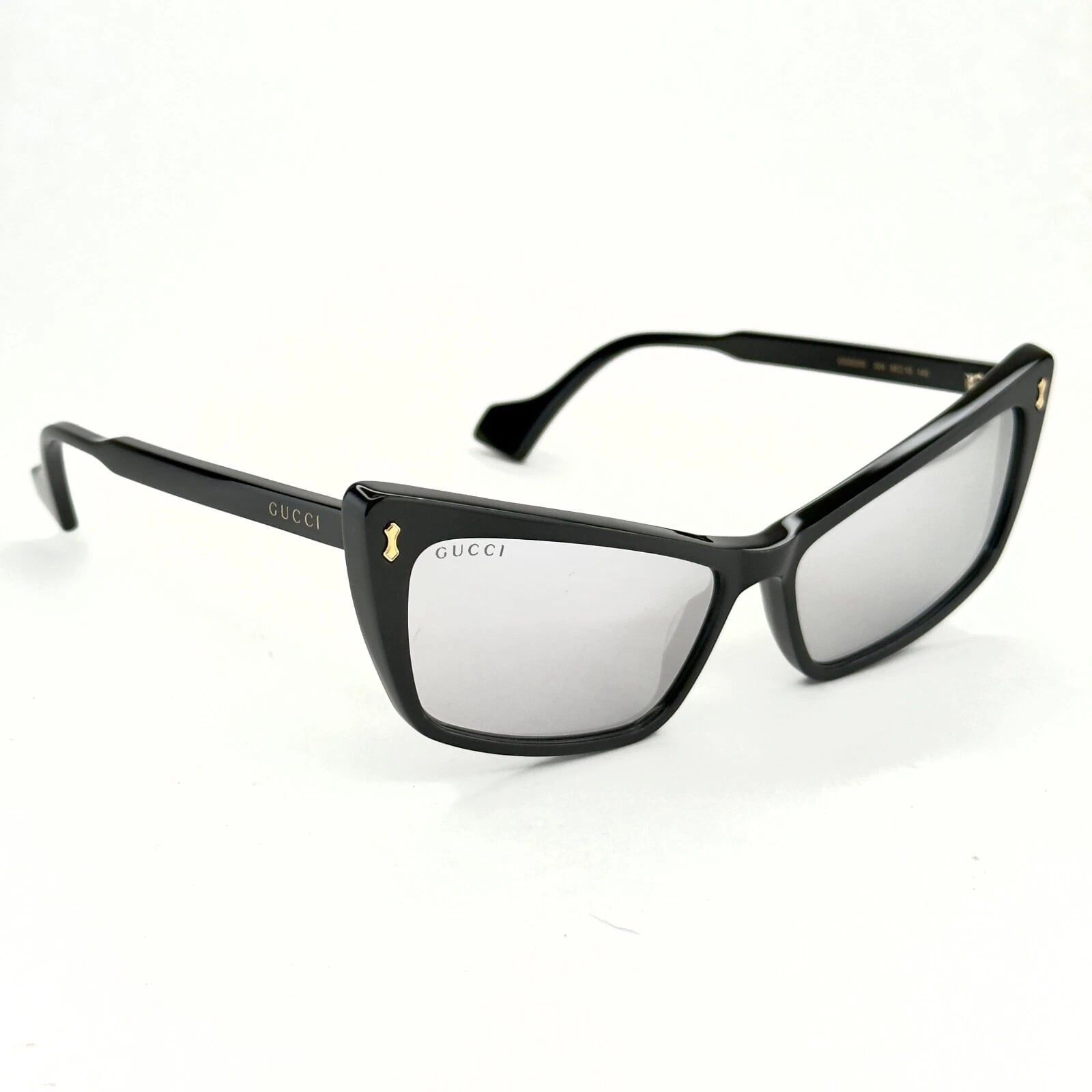 Gucci GUCCI GG0626S 0626 Black Silver Slim Fashion Sunglasses Size ONE SIZE - 6 Thumbnail