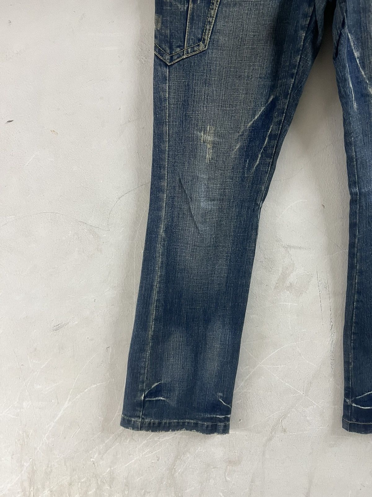 Designer × Japanese Brand FLARED🔥MELURELEE CARGO DISTRESSED DENIM PANT Size US 28 / EU 44 - 4 Thumbnail