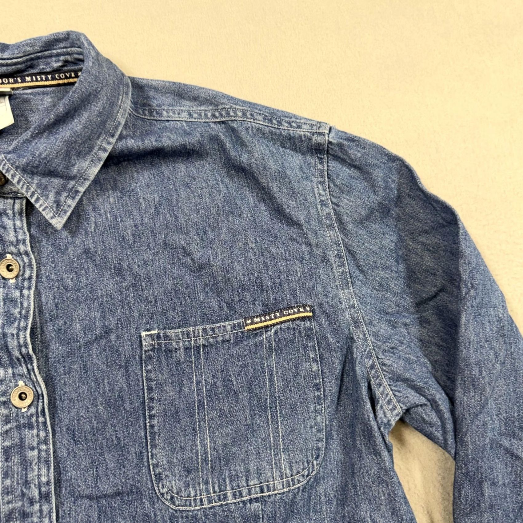Disney VINTAGE Disney Store Winnie Pooh Piglet Shirt Womens XL Blue Denim Long Sleeve Size XL / US 12-14 / IT 48-50 - 6 Thumbnail