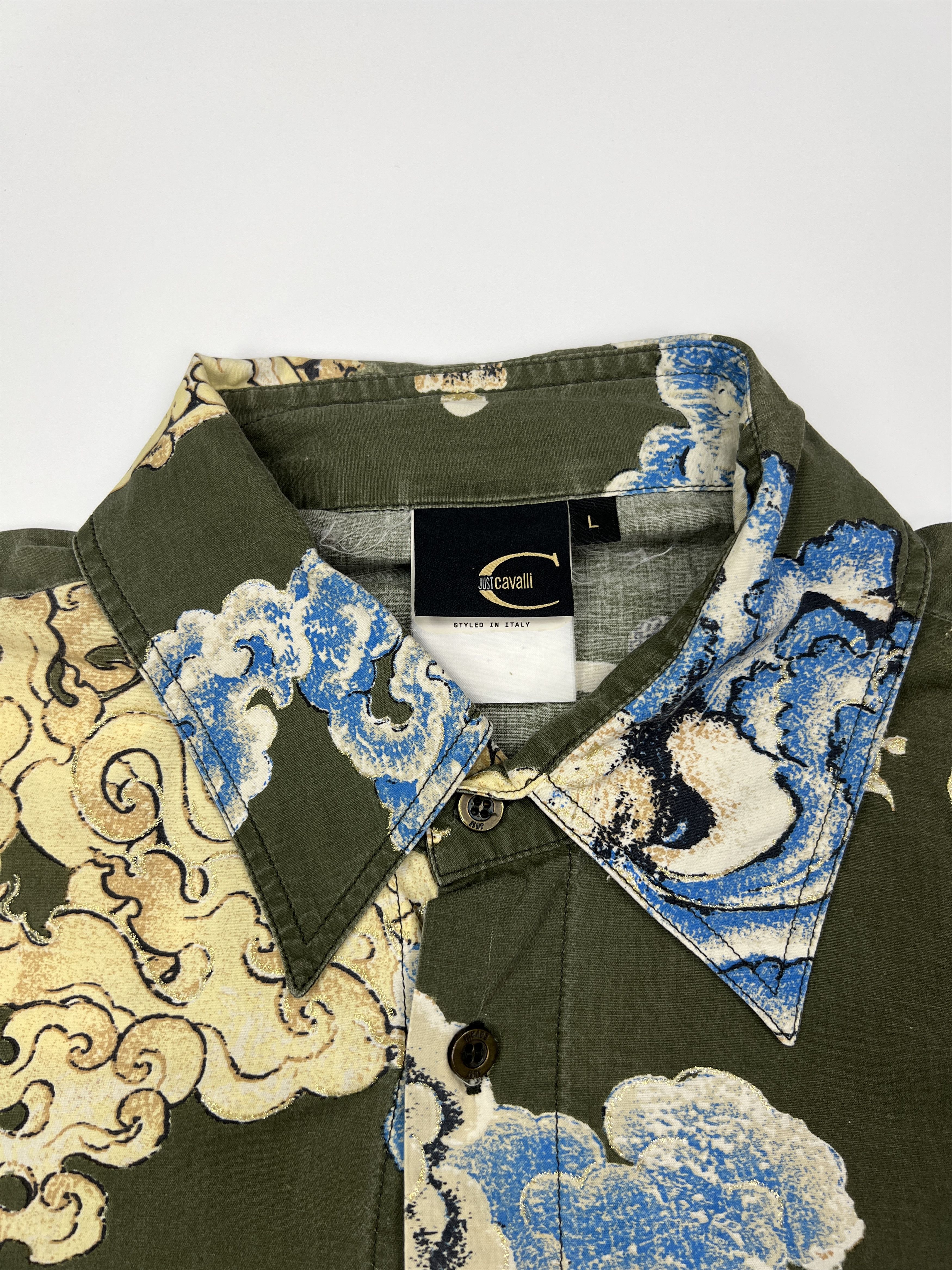 Just Cavalli Vintage Just Cavalli Allover Printed Button Up Shirt Tiger Size US L / EU 52-54 / 3 - 13 Thumbnail
