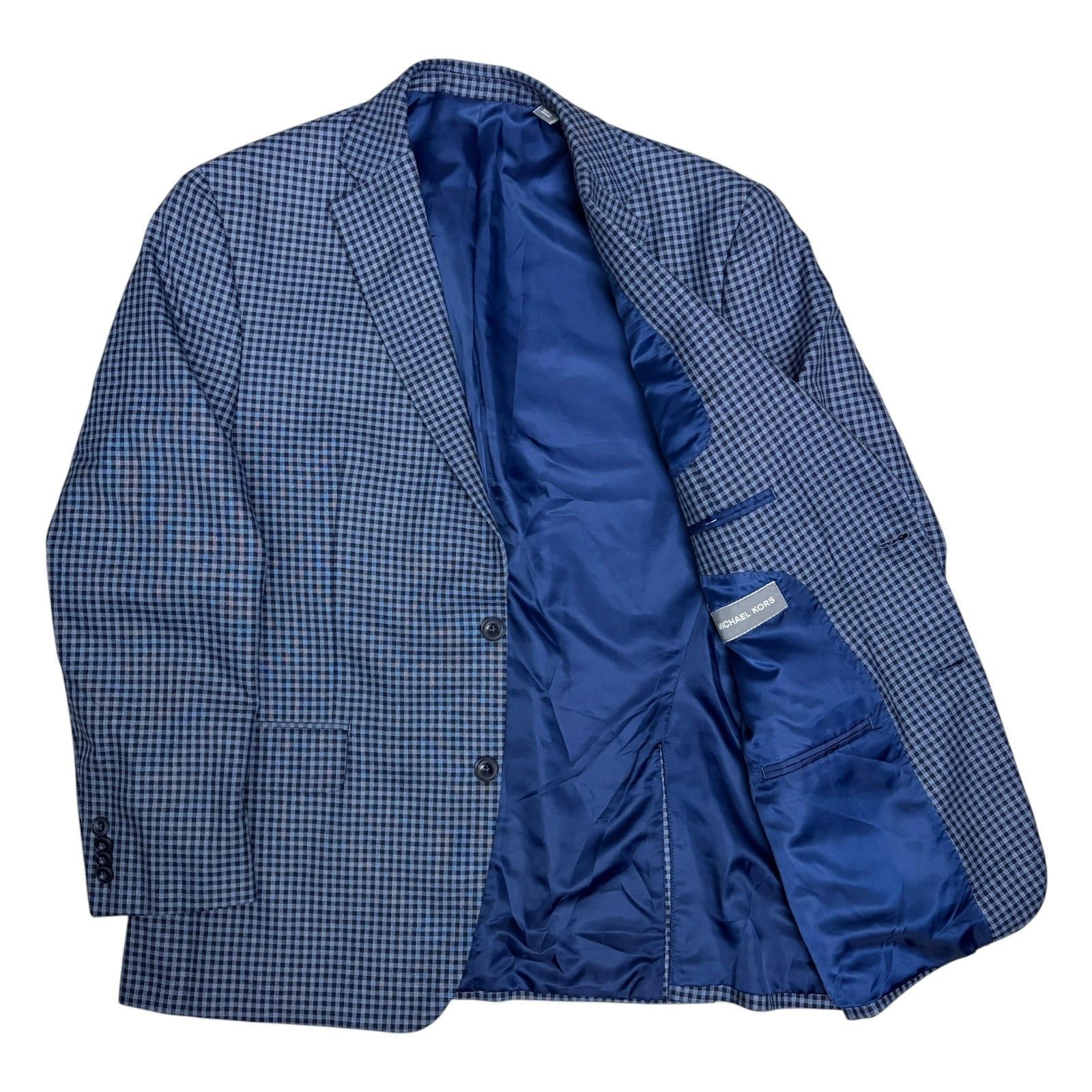 Michael Kors MICHAEL KORS Blazer Designer Check Pattern Sport Coat 44R Size 44R - 2 Thumbnail