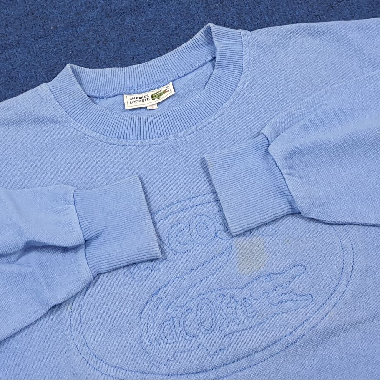 Lacoste Vintage Chemise Lacoste Big Logo Embossed Sweatshirt C306N6 Size US S / EU 44-46 / 1 - 4 Thumbnail