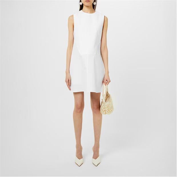 Jil Sander o1g2r1mq1024 Mini Dress in White Size XS / US 0-2 / IT 36-38 - 6 Thumbnail