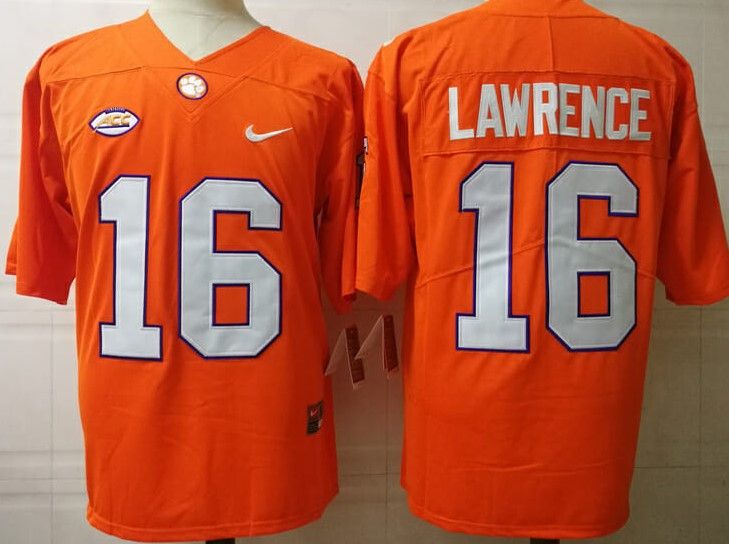 Other Men's Clemson Tigers #16 Trevor Lawrence Football Jersey Size US S / EU 44-46 / 1 - 1 Thumbnail