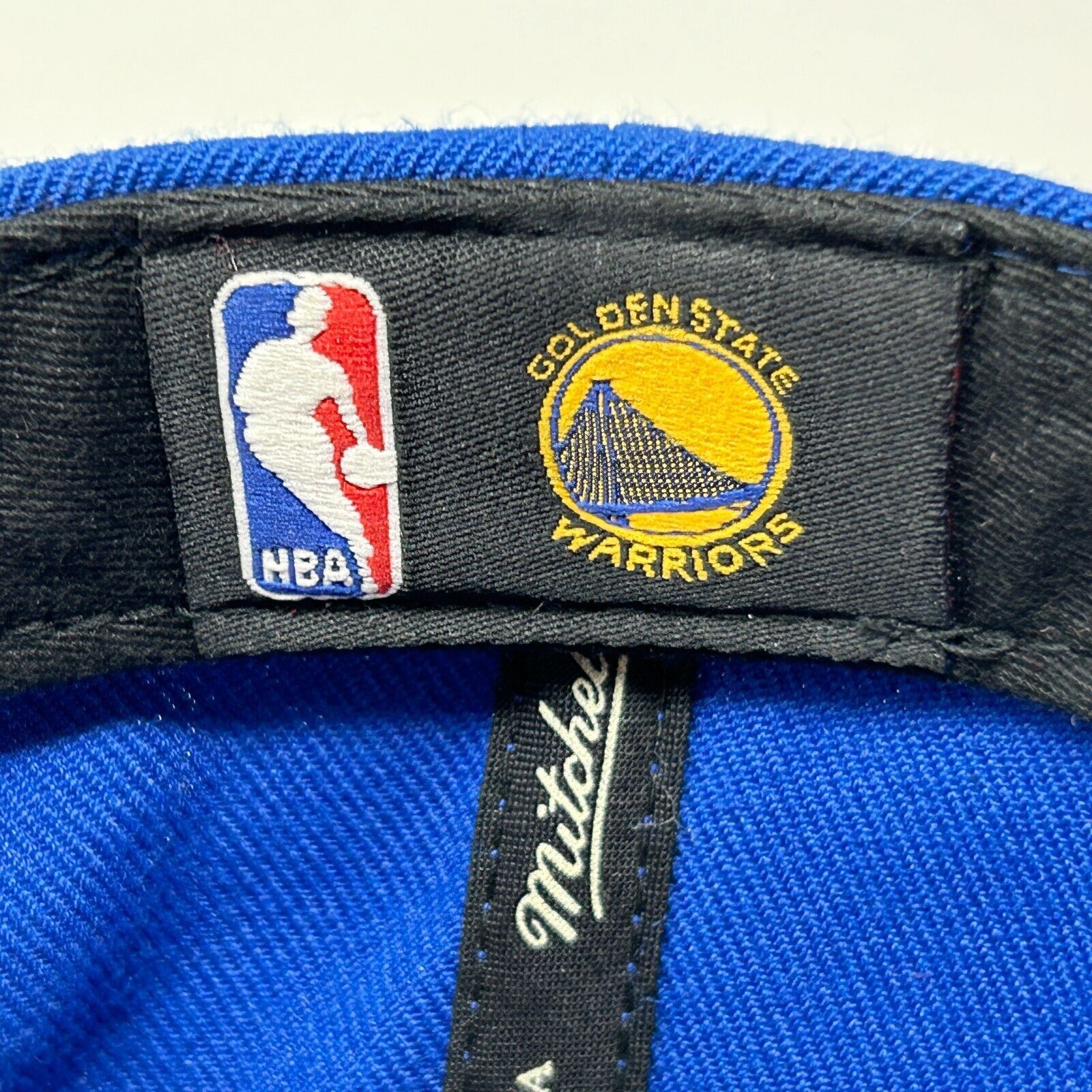 Mitchell & Ness Golden State Warriors Hat Blue Yellow NBA Baseball Cap Size ONE SIZE - 8 Thumbnail