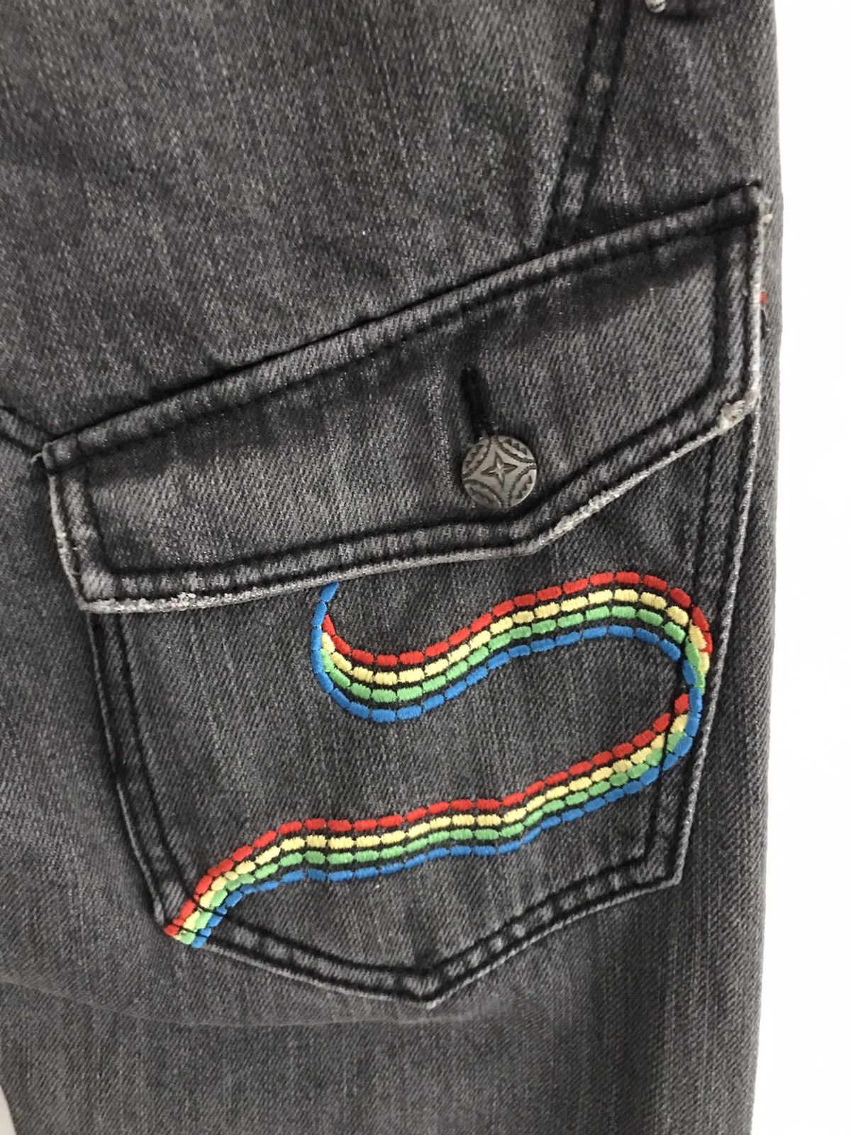 Japanese Brand Spiff Bullitt Rock Resound Through Your Heart Denim Jeans Size US 32 / EU 48 - 4 Thumbnail
