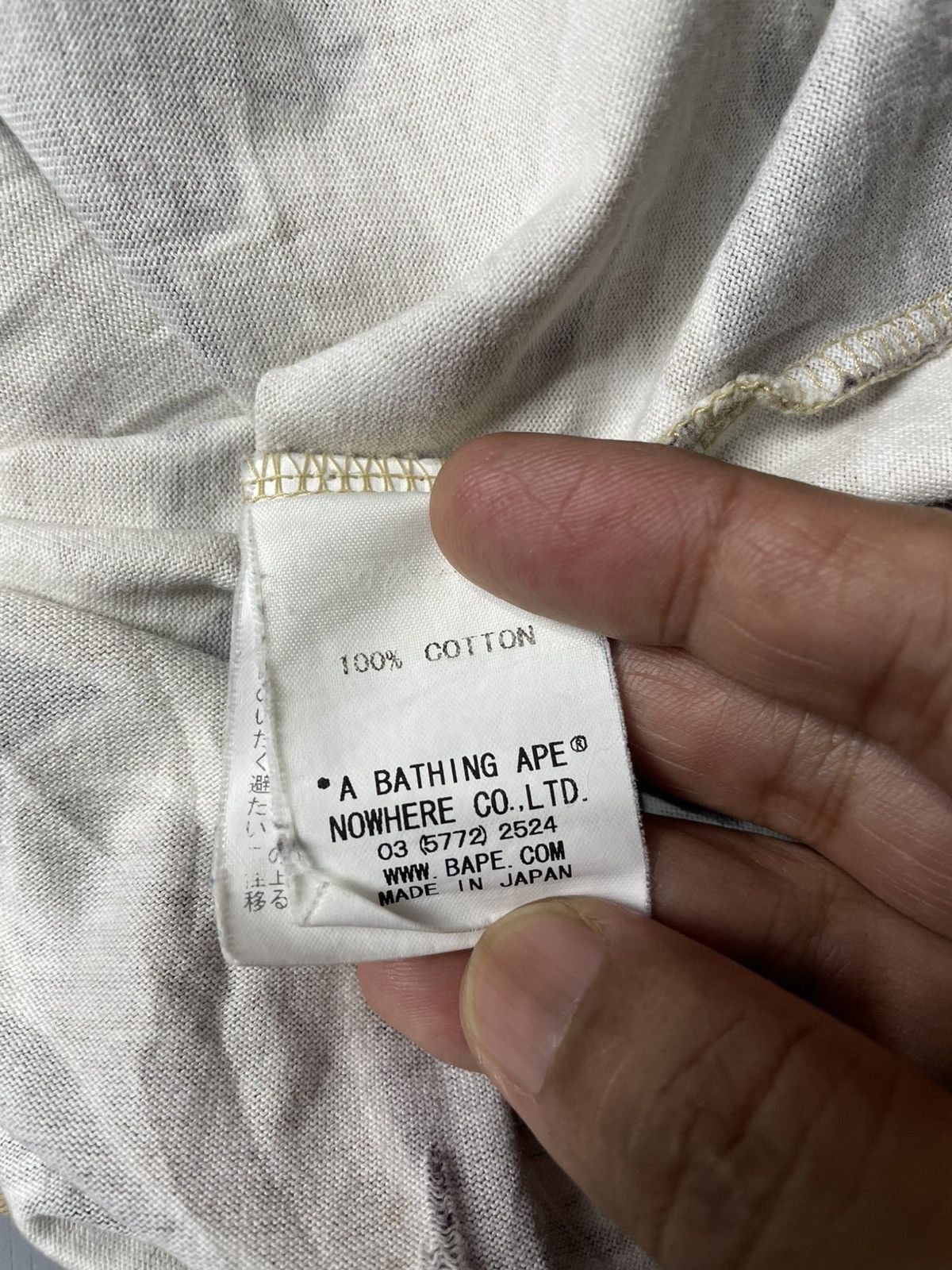Bape A Bathing Ape (Bape) Psyche Camo distressed tshirt Size US M / EU 48-50 / 2 - 7 Thumbnail