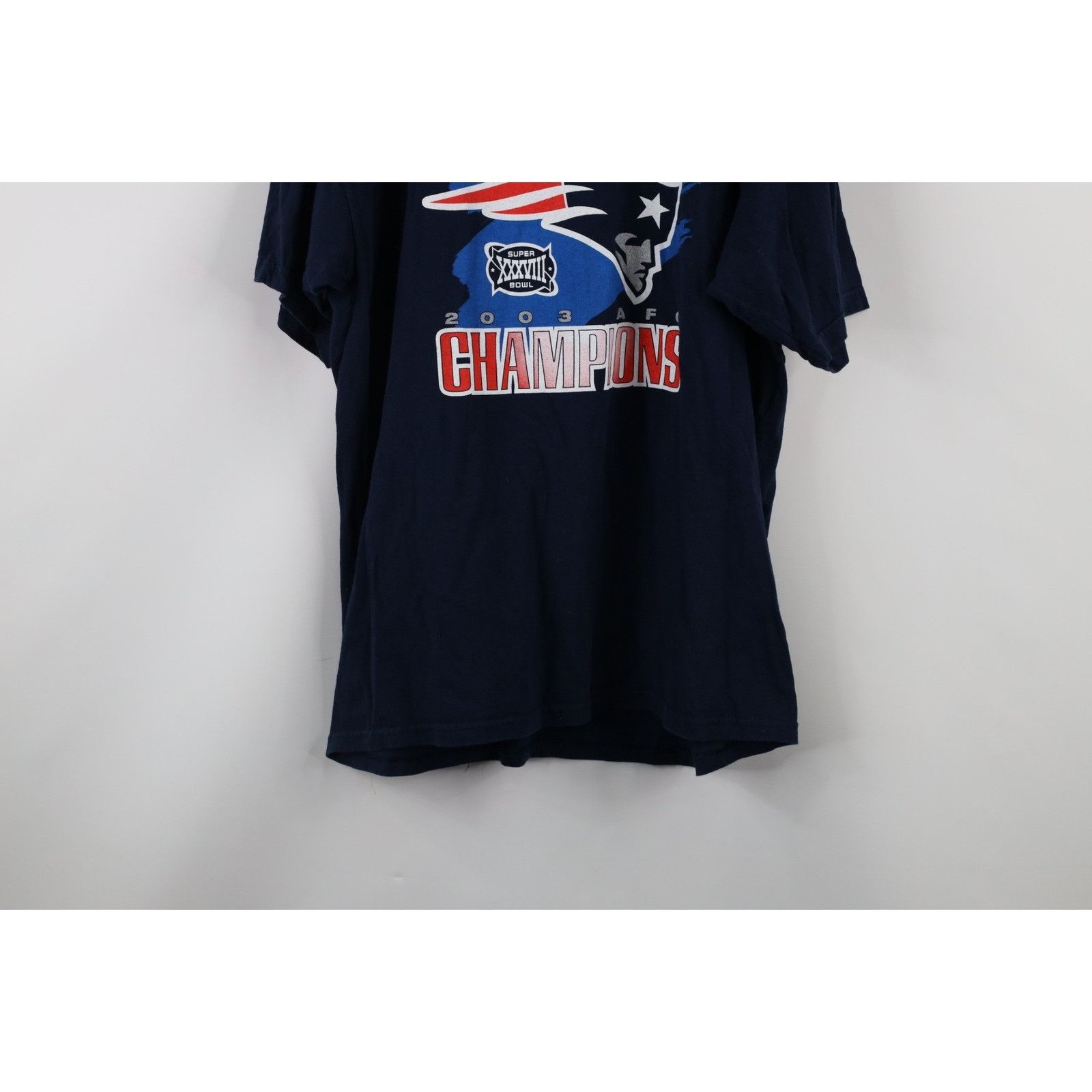Vintage Vintage Y2K 2003 AFC Champions New England Patriots T-Shirt Size US XL / EU 56 / 4 - 3 Thumbnail