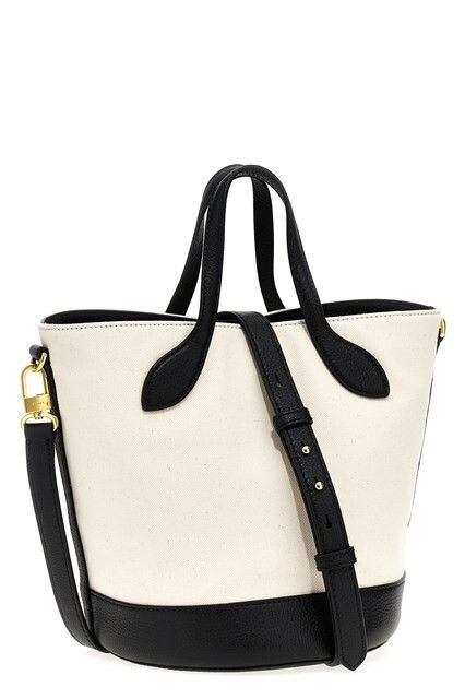 Bally BALLY Black/White Canvas Top Handle Bag New Size ONE SIZE - 2 Thumbnail