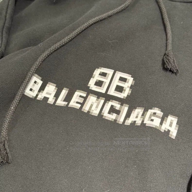 Balenciaga Balenciaga Mosaic Logo Hooded Sweatshirt Size US XS / EU 42 / 0 - 3 Thumbnail