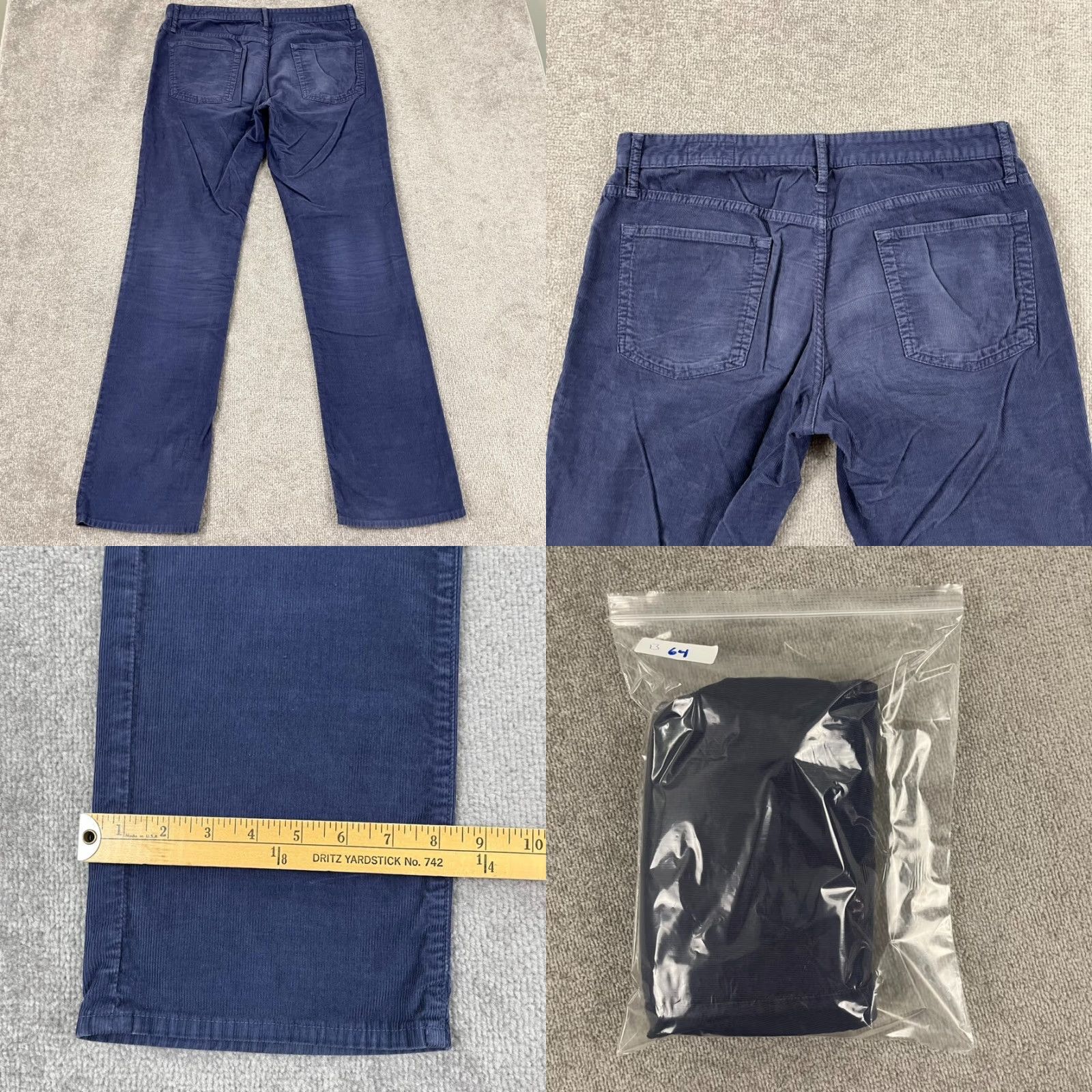 Bonobos VINTAGE Bonobos Men's Chino Pants 34 x 33 Blue French Corduroy Straight Leg Casual Office Travel Size US 34 / EU 50 - 8 Thumbnail