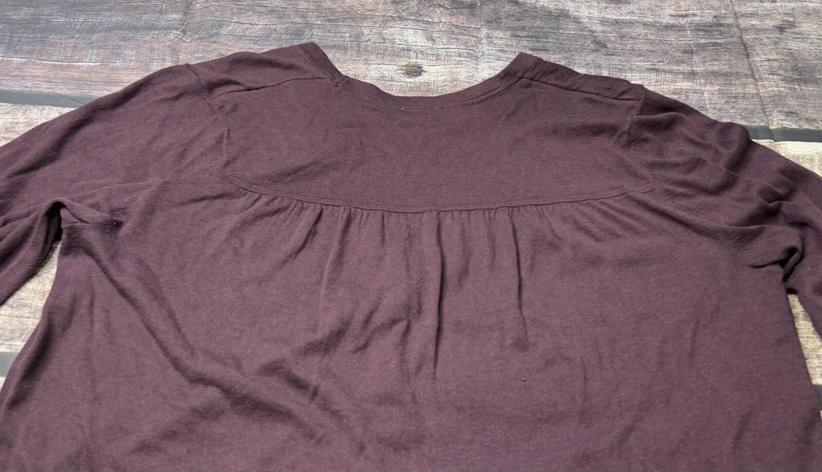 Other J Jill Cardigan Sweater Women's Large Burgundy Tunic Size L / US 10 / IT 46 - 7 Thumbnail