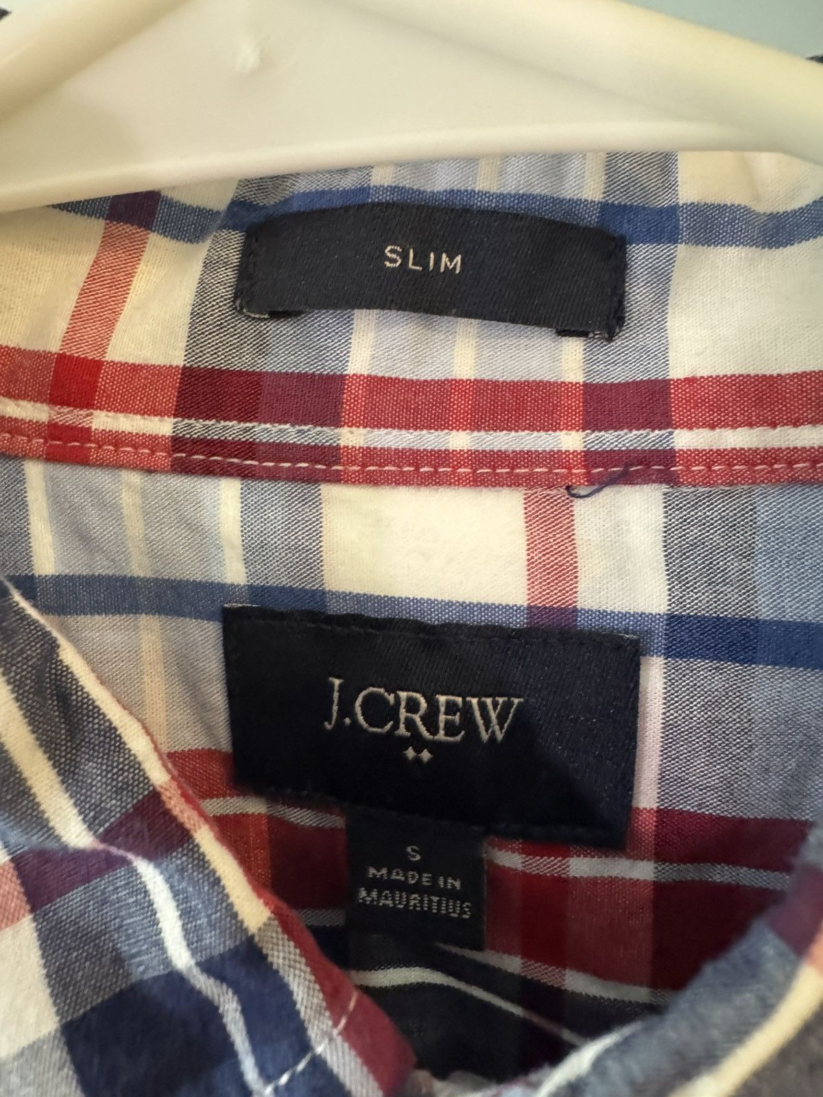 J.Crew J.Crew Slim Plaid Button Down Shirt S Red Navy Size US S / EU 44-46 / 1 - 3 Thumbnail