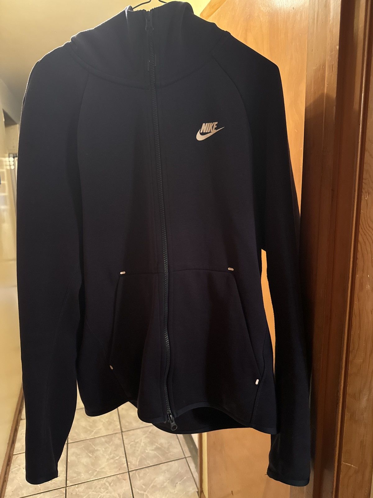 nike navy blue fleece jacket