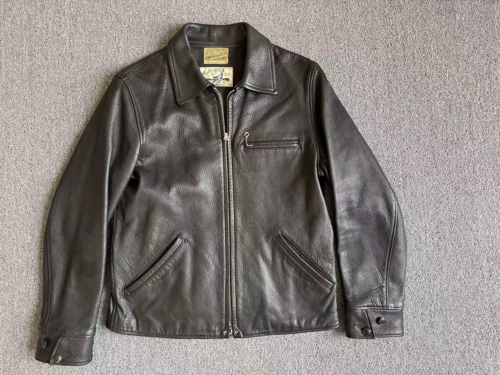 The Real McCoy's Joe McCoy 1930 Deerskin Leather Jacket Size US XXS / EU 40 - 1 Thumbnail