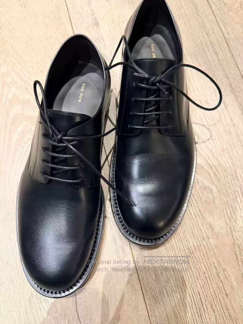 The Row The Row Laced Black Dress Leather Shoes Size US 5.5 / IT 35.5 - 1 Thumbnail