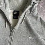 Nike × Vintage Nike y2k Vintage Baggy Boxy Oversize White Swoosh Zip Hoodie Size US XL / EU 56 / 4 - 6 Thumbnail