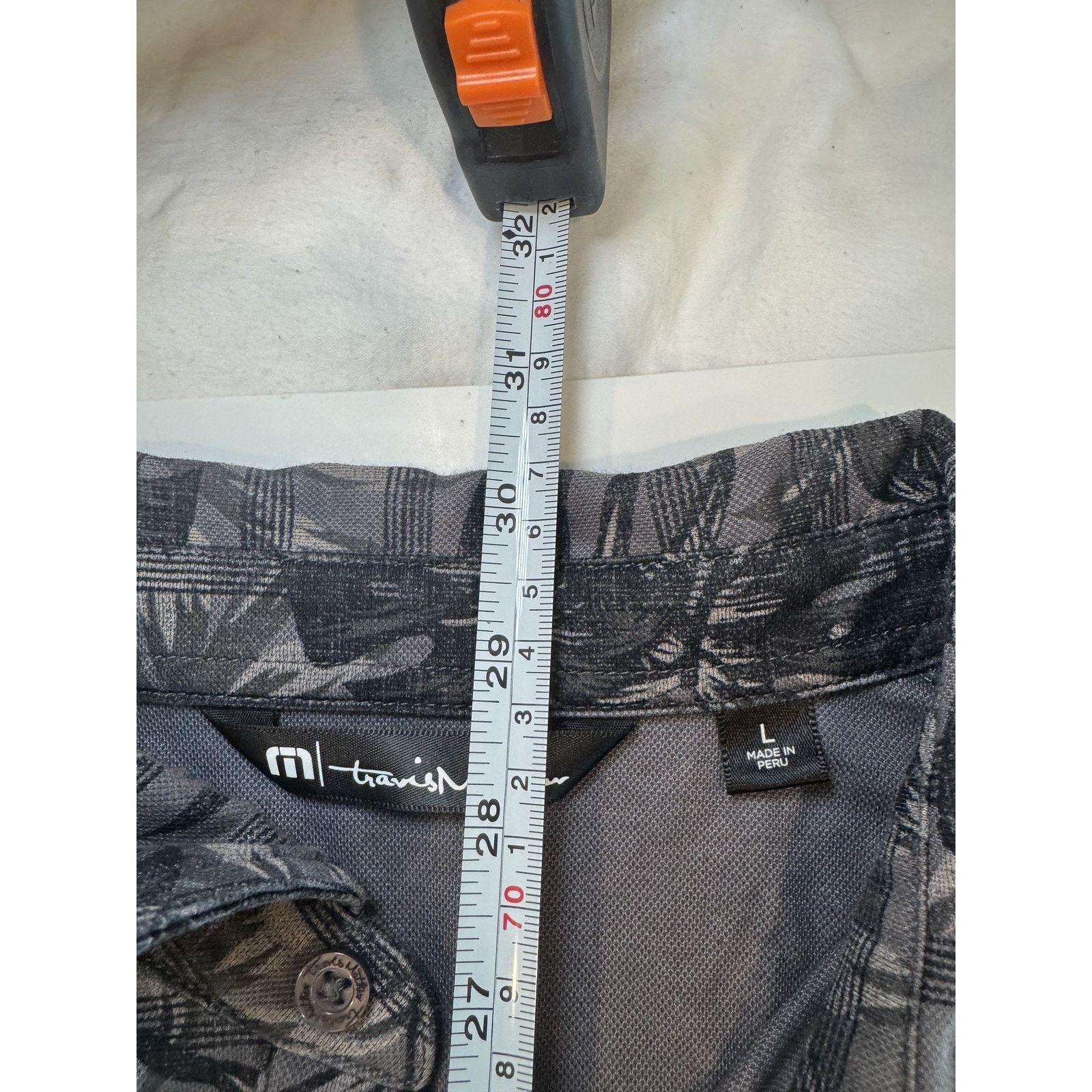 TravisMathew Travis Mathew Polo Large Gray Black Leaf Print Peru Golf Size US L / EU 52-54 / 3 - 5 Thumbnail