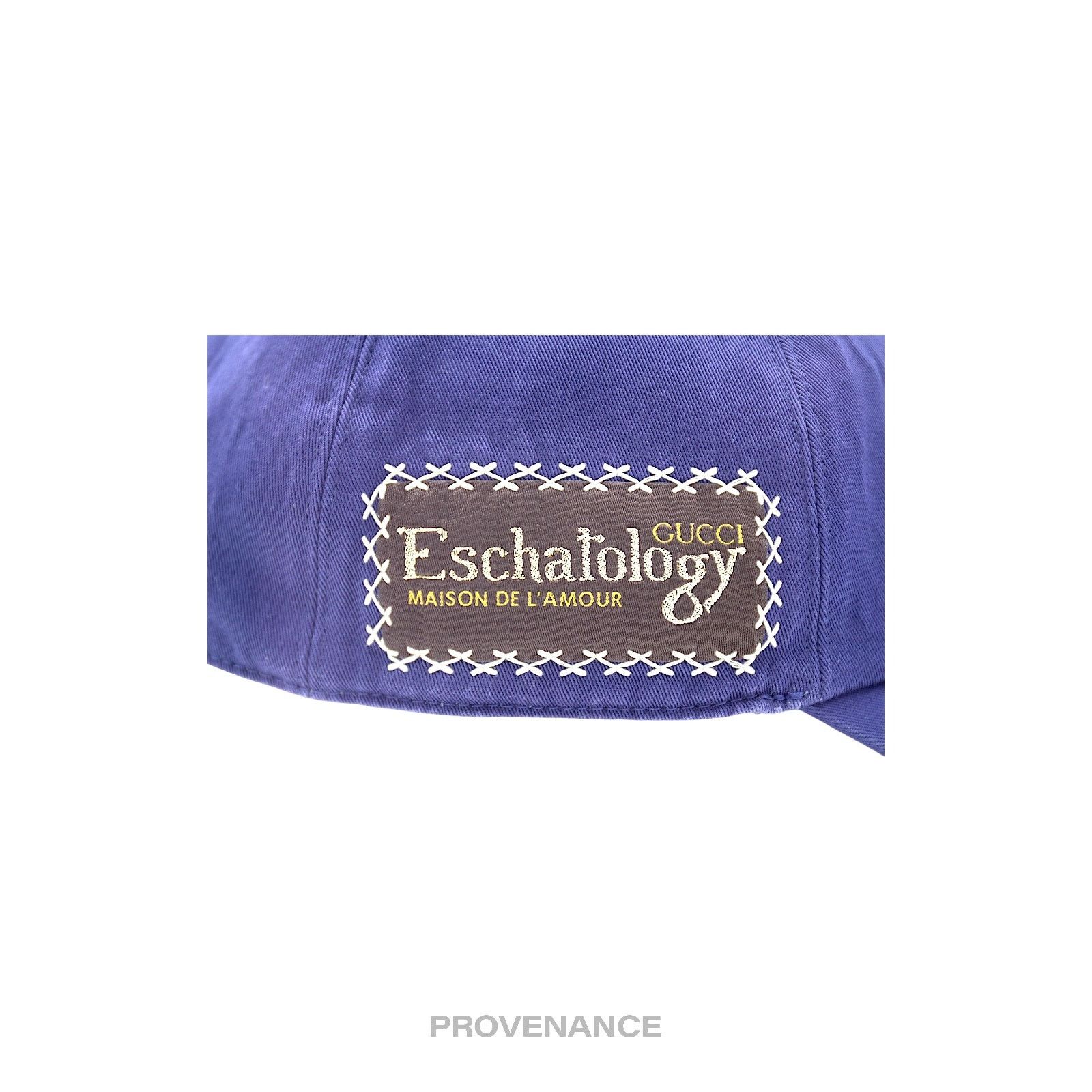 Gucci 🔴 Gucci Eschatology Patch Logo Hat Cap - Blue Size ONE SIZE - 6 Thumbnail