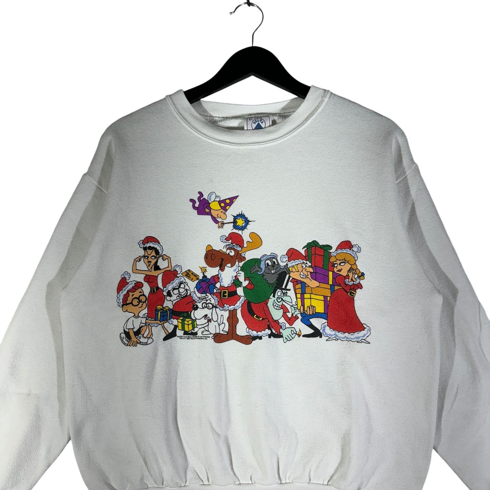 Delta Vintage Rocky And Bullwinkle And Friends Christmas Crewneck Size US L / EU 52-54 / 3 - 2 Thumbnail