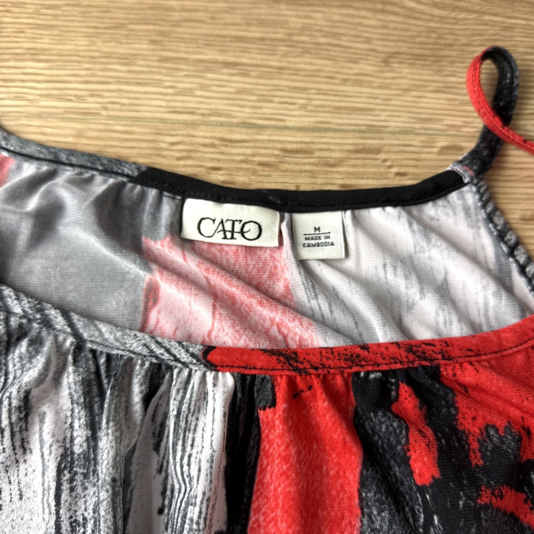 Vintage CATO Red Lightweight Maxi Dress Womens Medium Hi-Lo Cocktail Gown Size M / US 6-8 / IT 42-44 - 3 Thumbnail