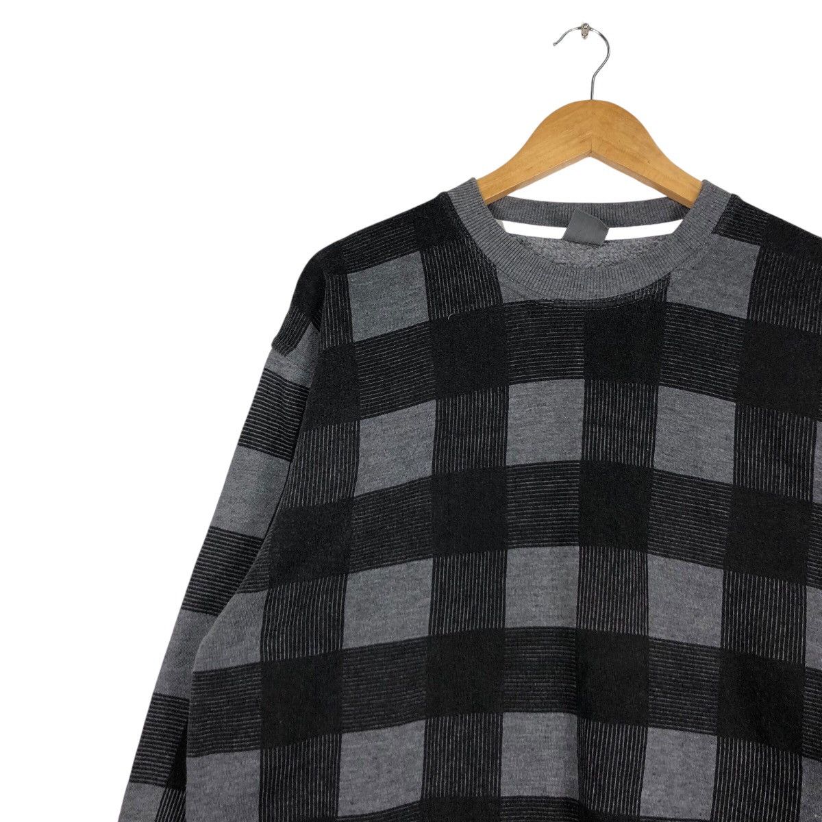 Japanese Brand × Vintage Vintage Checked Box Sweatshirt Rare Streetwear Medium Size US M / EU 48-50 / 2 - 6 Thumbnail