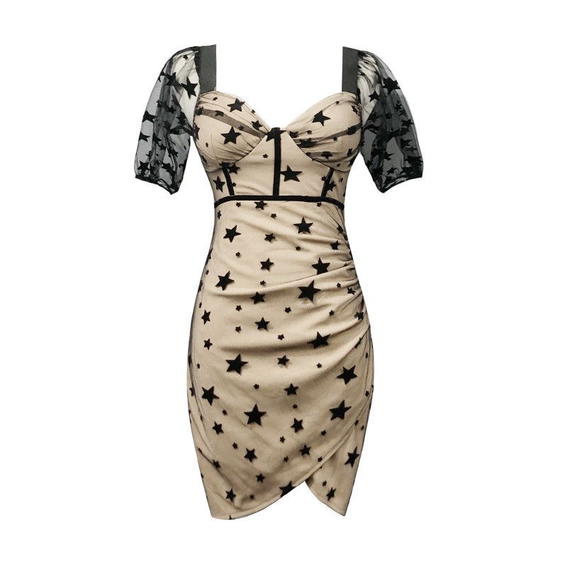 Other Printed Slit Short-sleeved Dress Temperament Back Waist Size M / US 6-8 / IT 42-44 - 6 Thumbnail