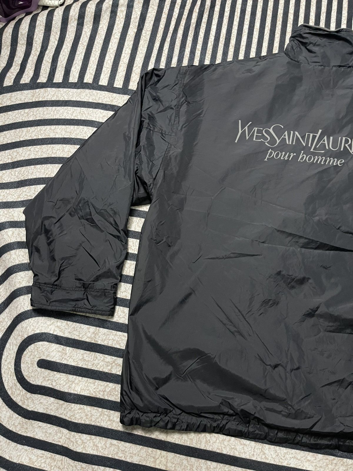 Yves Saint Laurent 90s YVES SAINT LAURENT POUR HOMME BIG LOGO JACKET RARE Size US XXL / EU 58 / 5 - 3 Thumbnail