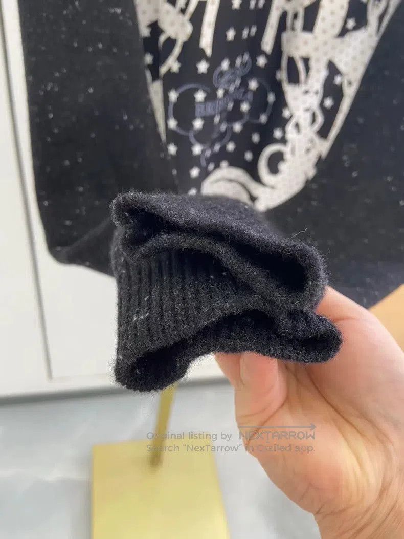Hermes Hermes Black printed mulberry silk and wool cashmere knit Size XS / US 0-2 / IT 36-38 - 7 Thumbnail