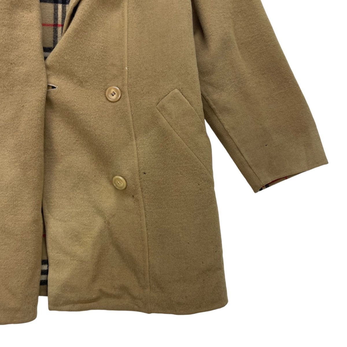 Autumn Cashmere × Burberry × Vintage 💥Vintage 90s Distressed Burberrys Nova Check Wool Jacket Size M / US 6-8 / IT 42-44 - 7 Thumbnail