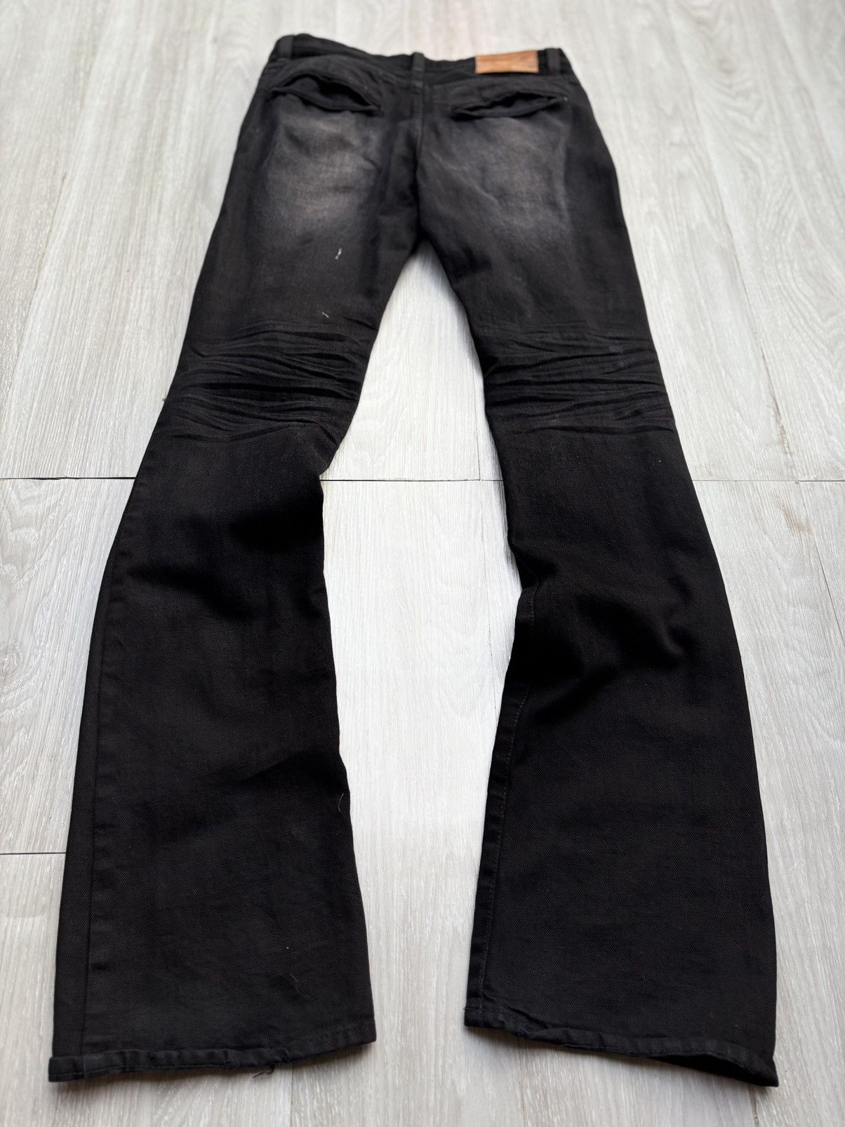 PARANOID extra long distressed flare jeans