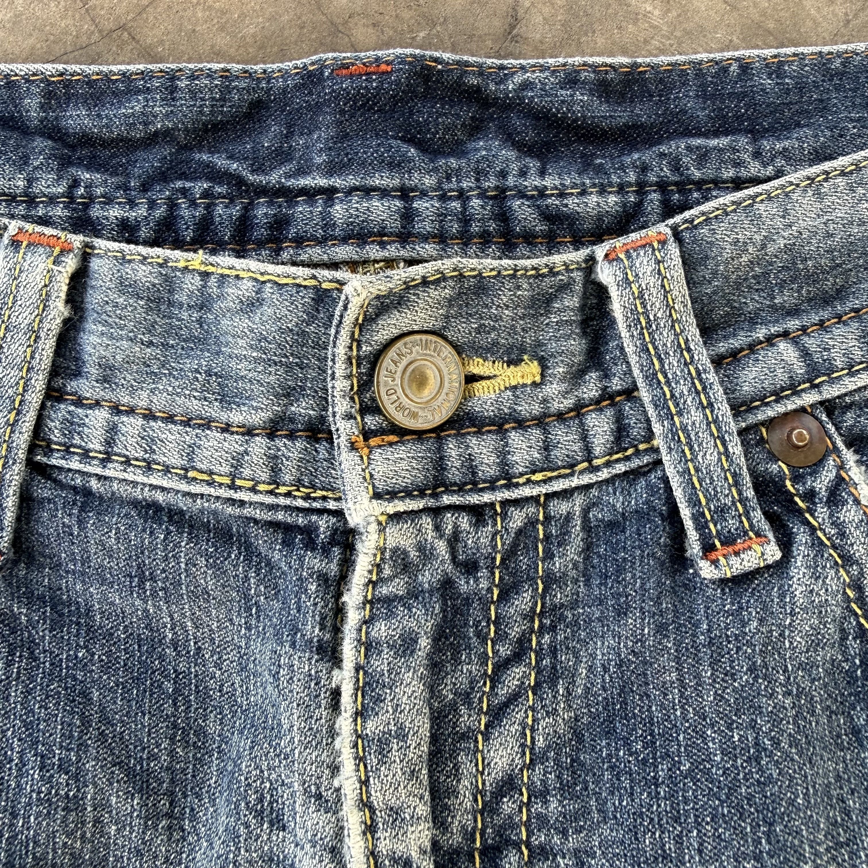 Japanese Brand W36x33 Vintage GL Faded Denim Ripped Jean Pants Size US 36 / EU 52 - 5 Thumbnail