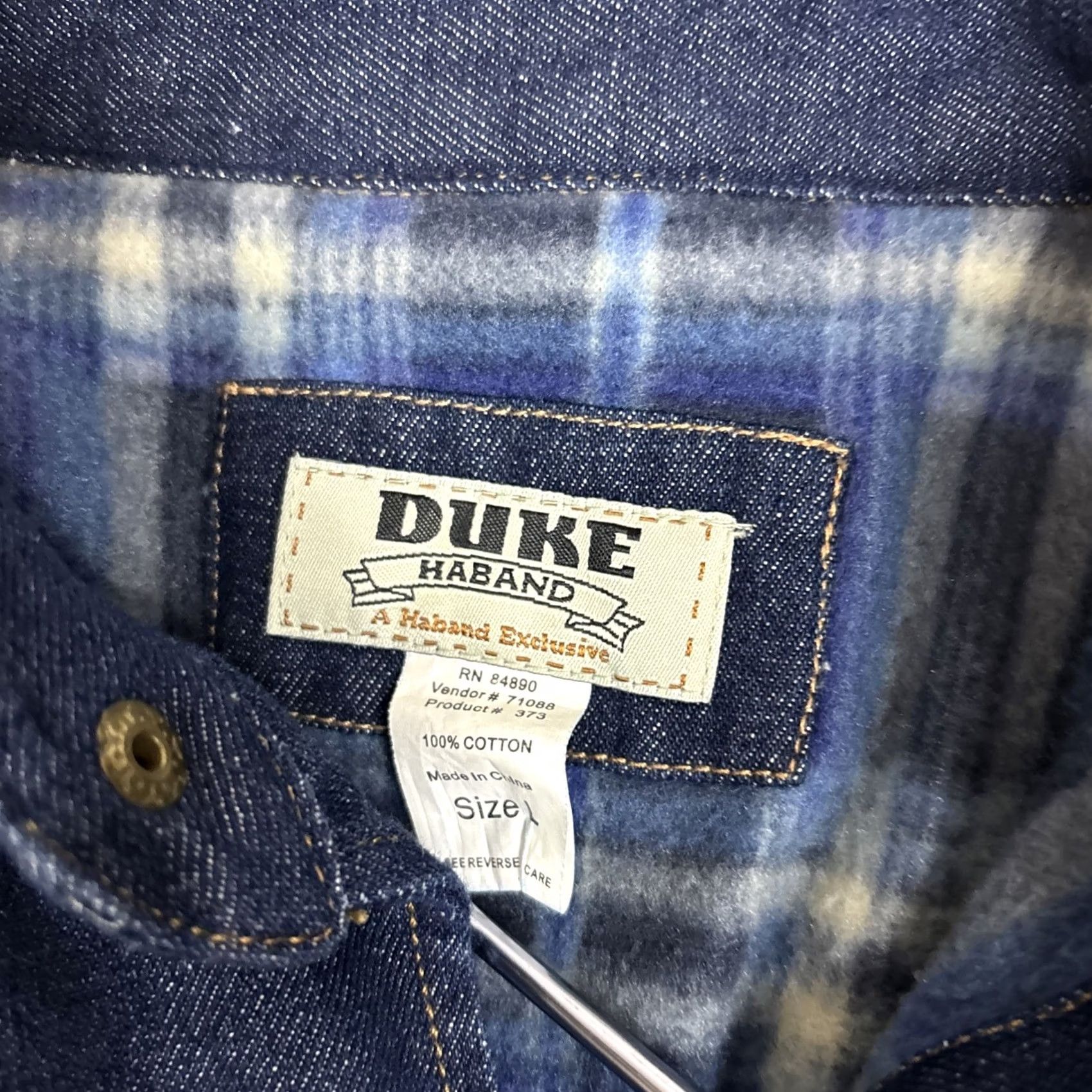 Haband VINTAGE Haband Duke Jean Jacket Blue Denim Lined EUC Medium Men’s Jacket Size US 33 - 2 Thumbnail