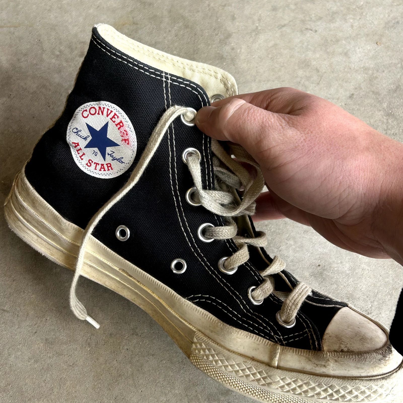 Vintage Worn CDG x Converse Mens: 5.5 Size US 5.5 / EU 38 - 3 Thumbnail