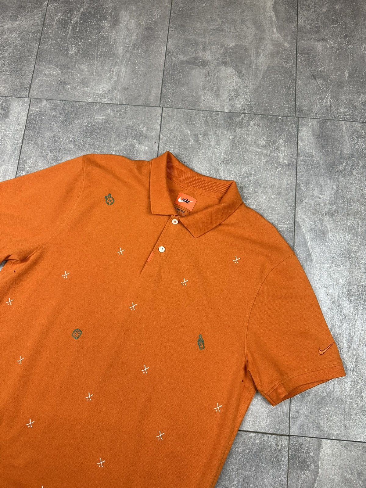 Vintage The Nike Polo Orange Small Tab Logo Size US L / EU 52-54 / 3 - 3 Thumbnail