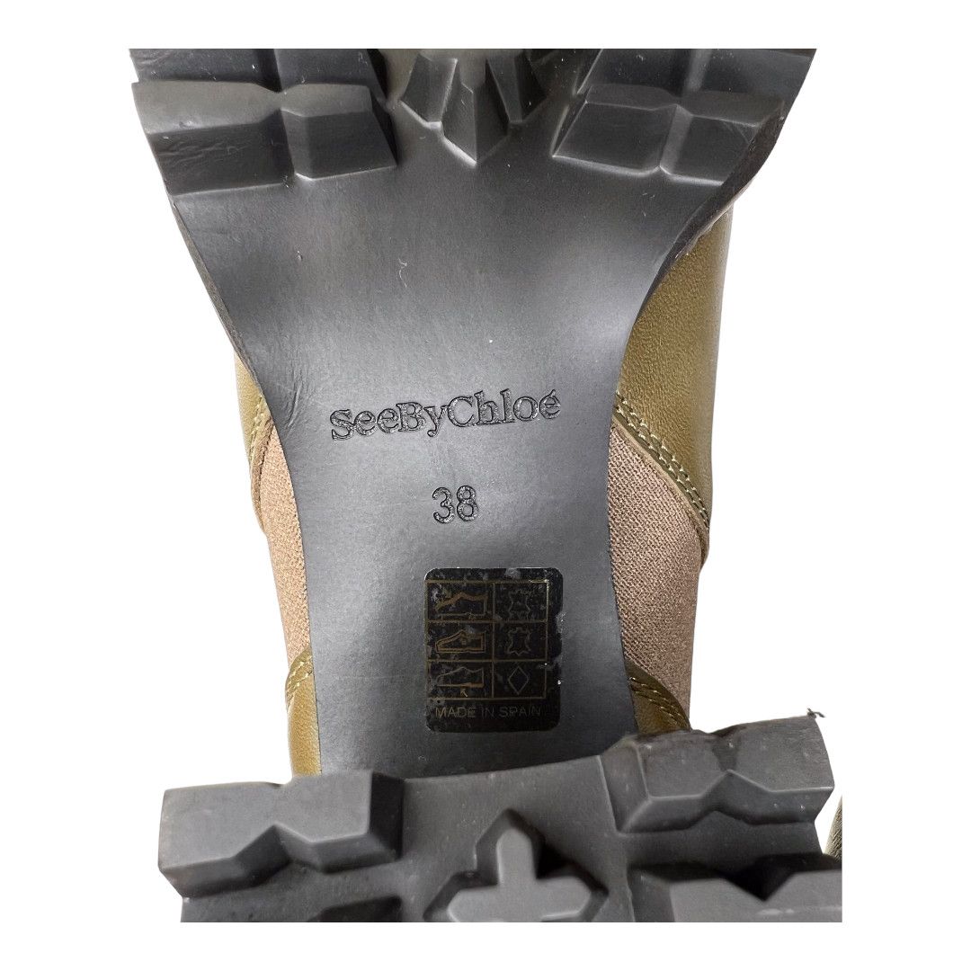 See by Chloe See by Chloe Mallory Lug Sole Leather Chelsea Boots Size US 8 / IT 38 - 7 Thumbnail
