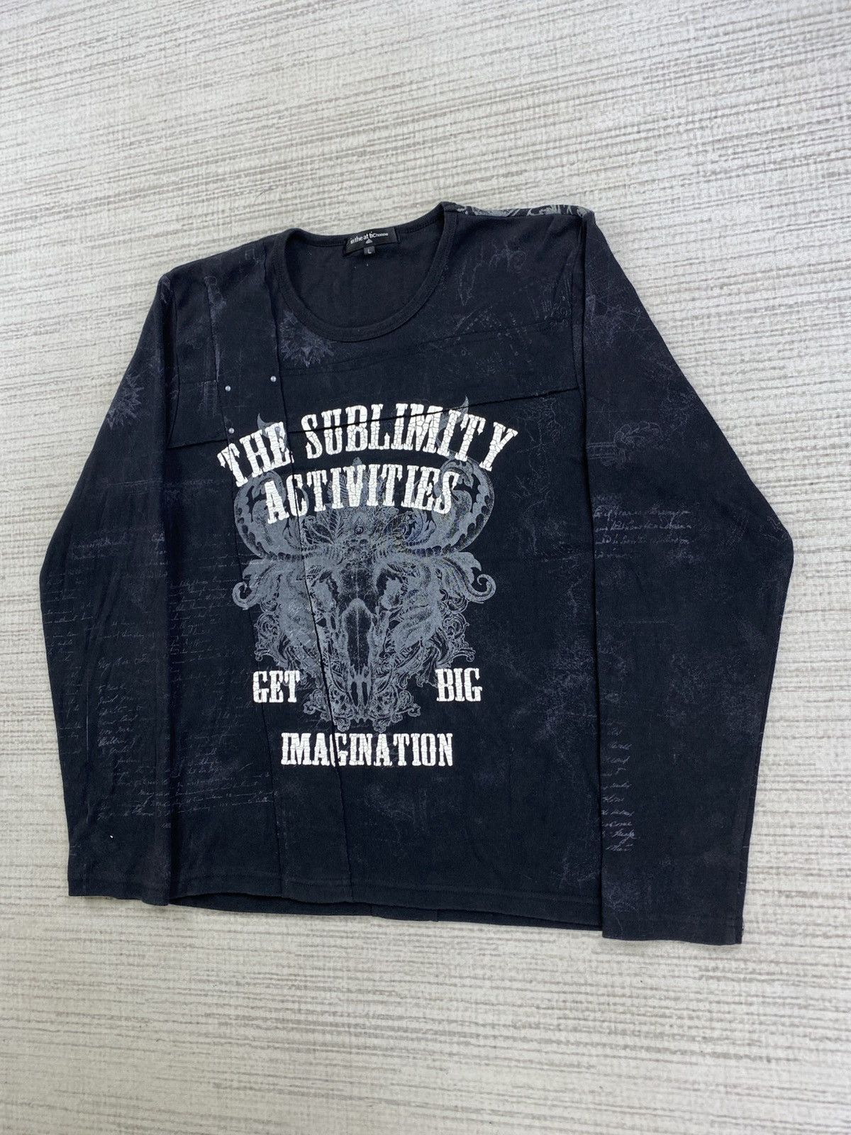 If Six Was Nine × Vintage Vintage In The Attic Homme Poem Printed Punk Longsleeve Tshi Size US M / EU 48-50 / 2 - 4 Thumbnail