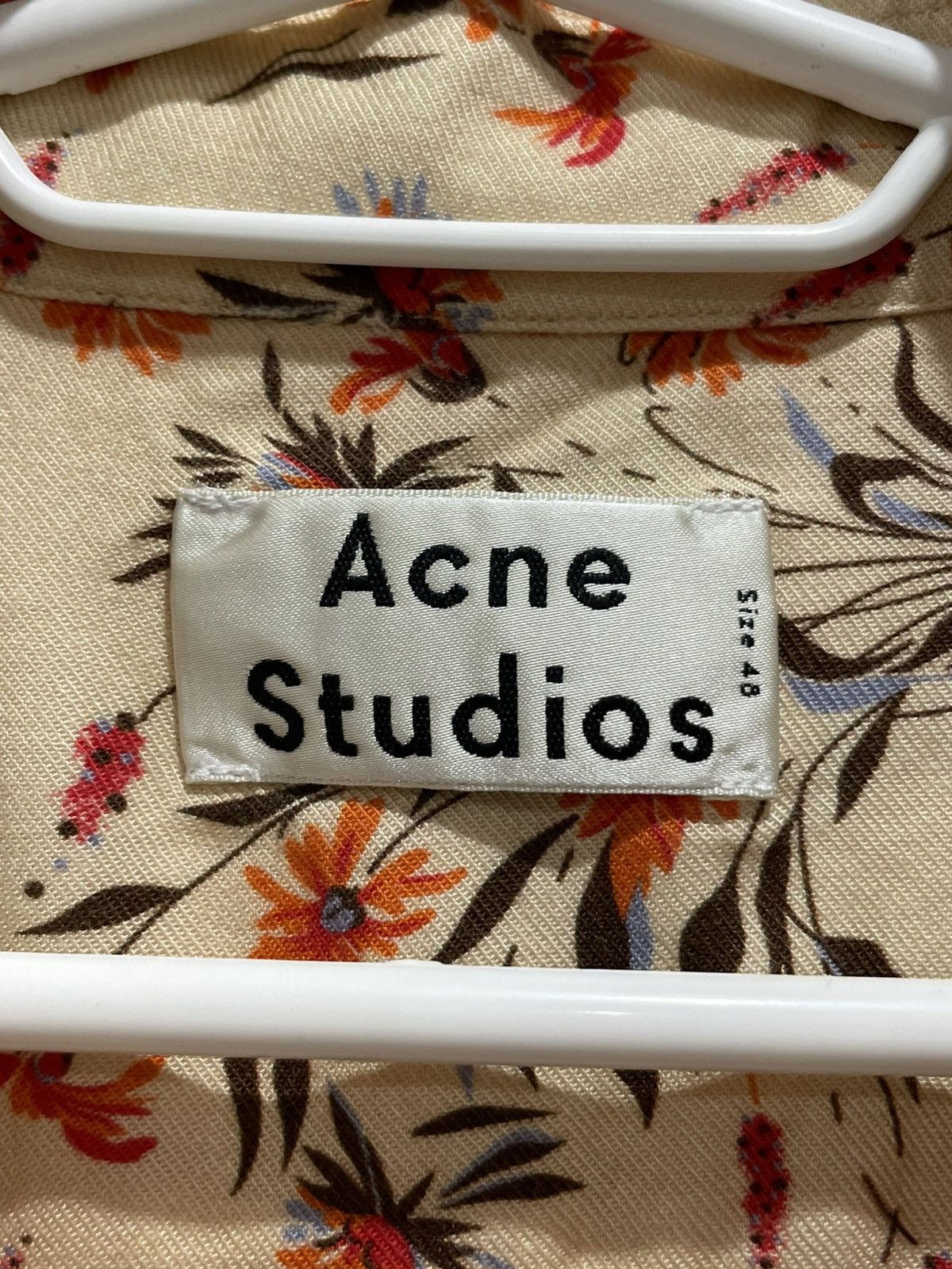 Acne Studios × Vintage Acne Studios - Simon Camp-Collar Floral-Print Twill Shirt Size US M / EU 48-50 / 2 - 4 Thumbnail