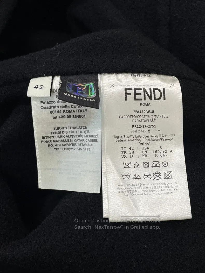 Fendi Fendi Black mink fur and cashmere coat with detachable sca Size S / US 4 / IT 40 - 4 Thumbnail